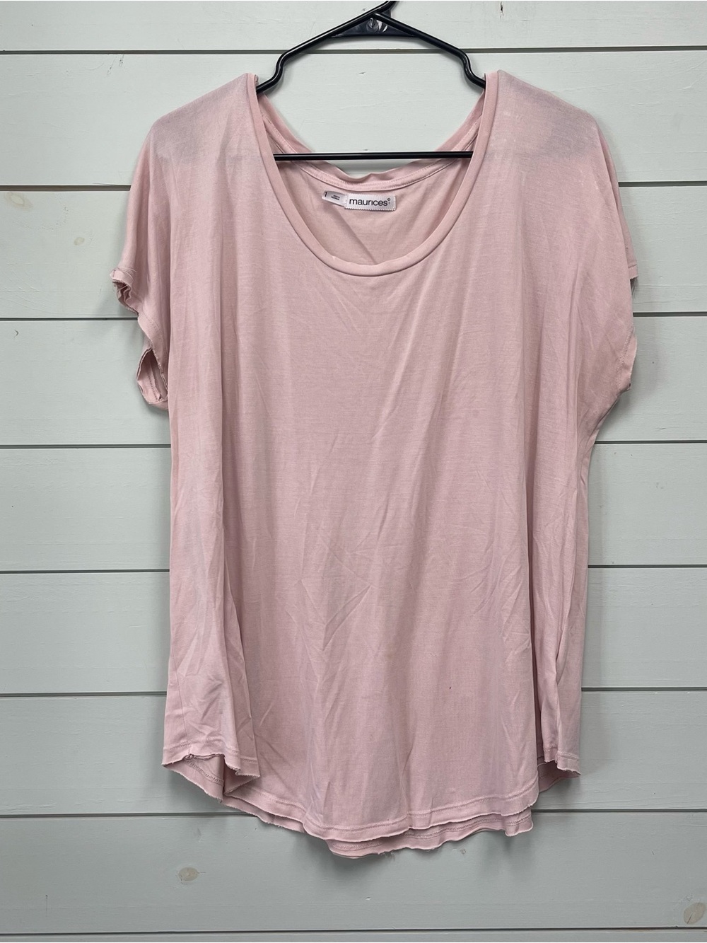 Maurices pink short sleeve shirt women's size 1X